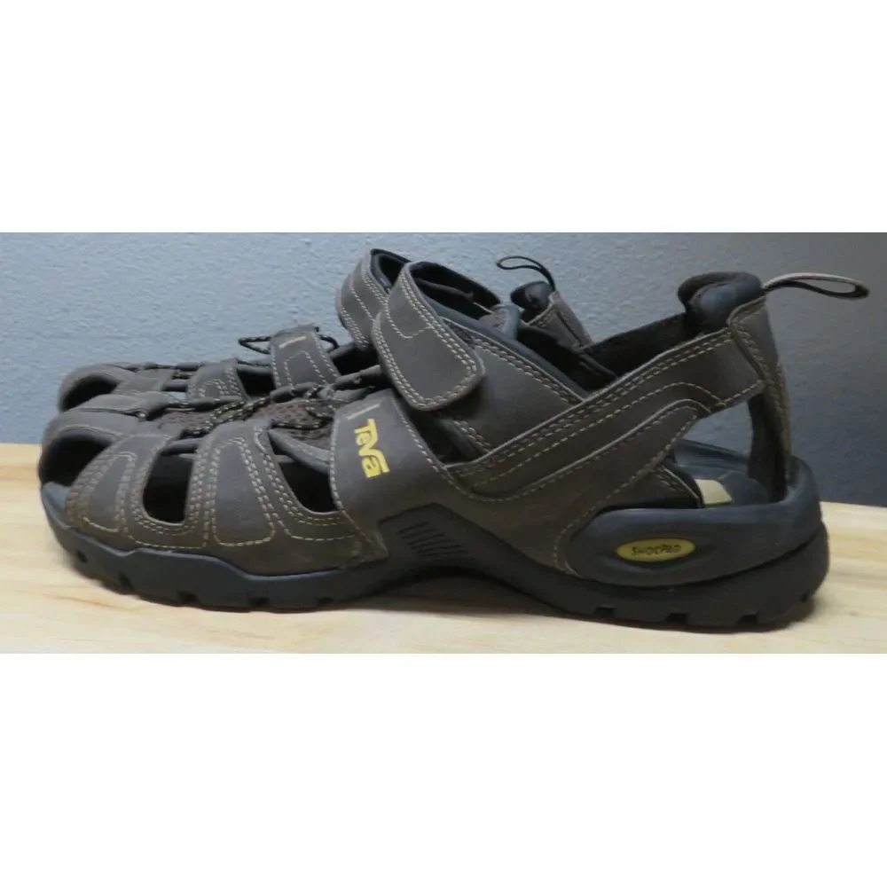 Teva Forebay Fisherman‎ Sport Hiking Sandals Brown ShocPad 1001116 Mens Size 11